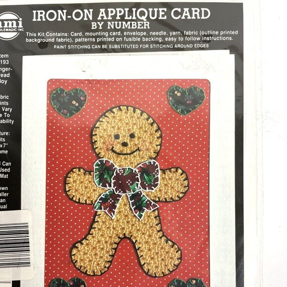 Stitch A Card Applique Kit # 1193 by NeedleMagic "Gingerbread Boy" - Picture 6 of 10